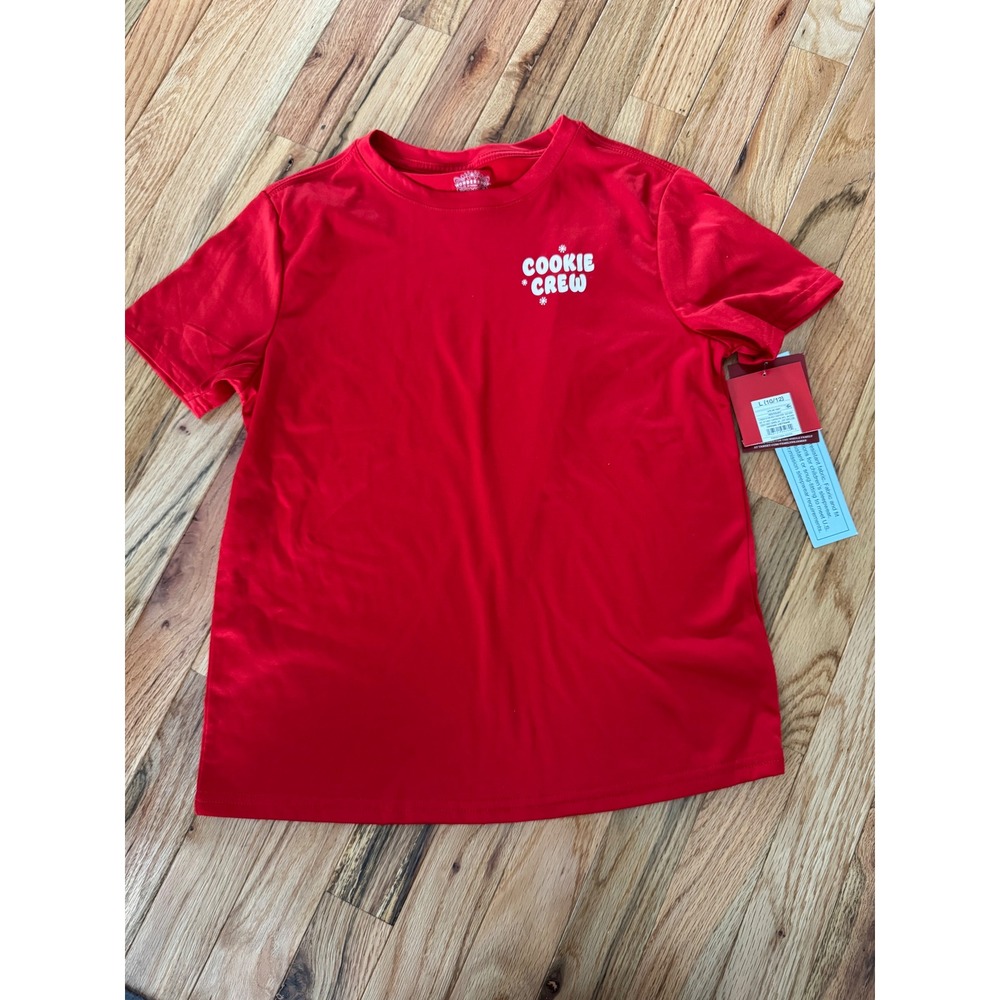 Wondershop Target Kids Red Cookie Crew Pajama Sleep Shirt L 10/12 NWT
